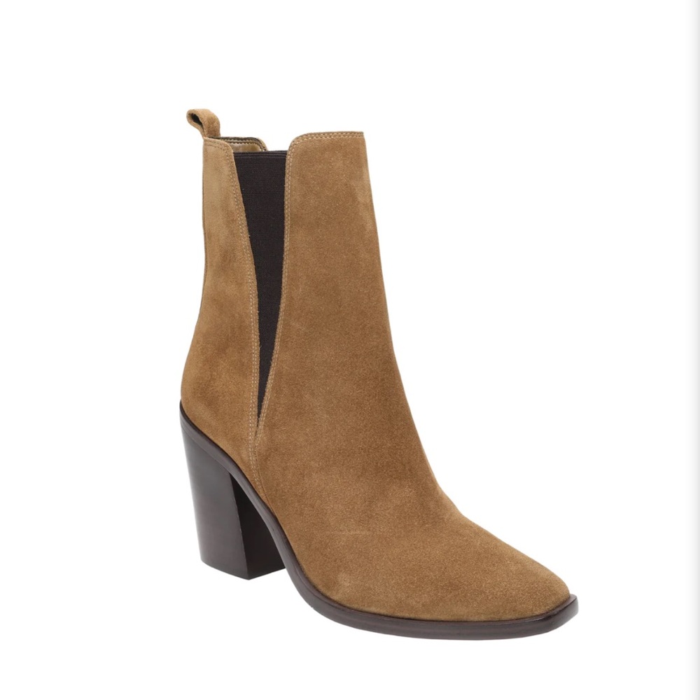 Marc Fisher Women's Kristie Heeded Olive Green Bootie Size  7M